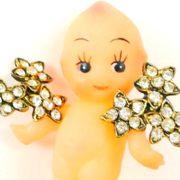 Brooches Pair Rhinestone Flowers Cluster Bridal Rare 1950s Vintage Holiday - Picture 1 of 8